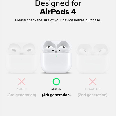 Vỏ ốp dành cho AirPods 4 RINGKE Silicone - Hàng Chính Hãng