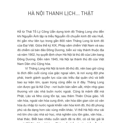 Hà Nội Thanh Lịch (Tái Bản 2020)