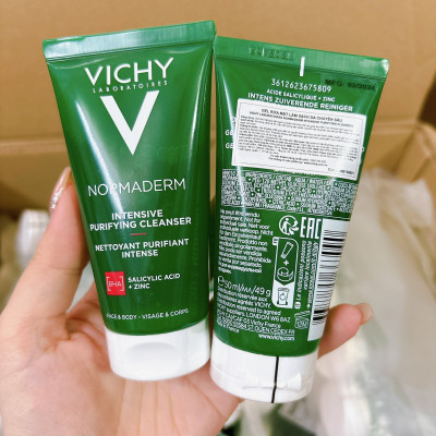 [Mẫu Mới] Sữa Rửa Mặt Vichy Normaderm Phytosolution Dạng Gel Làm Sạch Sâu Da Dầu Mụn 50ml