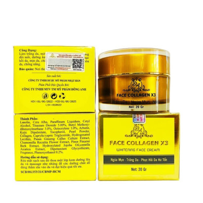 Kem Face Collagen X3 + Sữa Rửa Mặt Colagen X3 