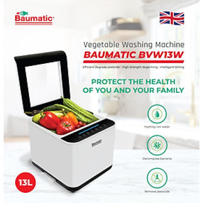 Máy rửa rau quả Baumatic BVW13W - Thương hiệu của Anh "Hàng nhập khẩu"