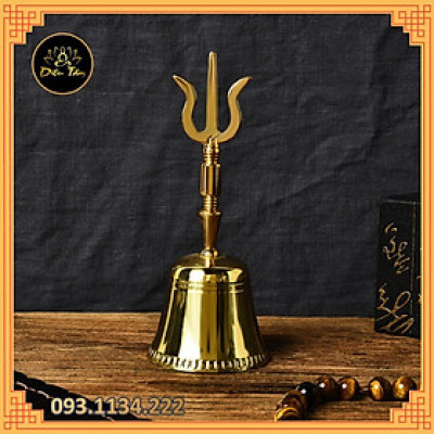 Chuông đồng lắc tụng kinh cầm tay - linh đồng cầm tay tu tập