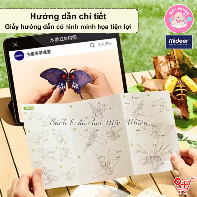 Mô hình lắp ghép gỗ Mideer Wooden 3D Puzzle, đồ chơi 3D sáng tạo cho bé