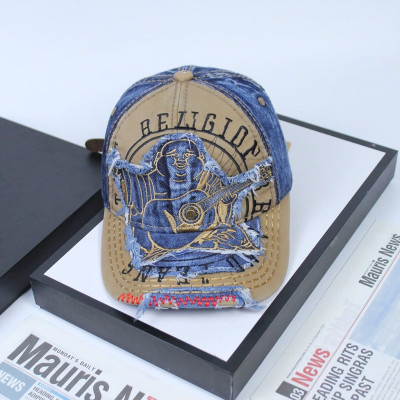 Nón nam, mũ lưỡi trai Ông Địa Religion phối vải jeans form đẹp thời trang đường phố