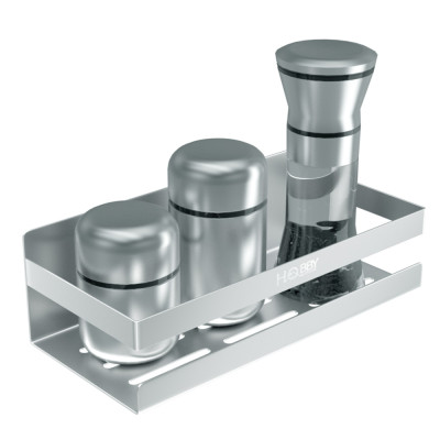 Kệ đựng gia vị nhà bếp inox 304 dán tường Hobby home decor KGVD