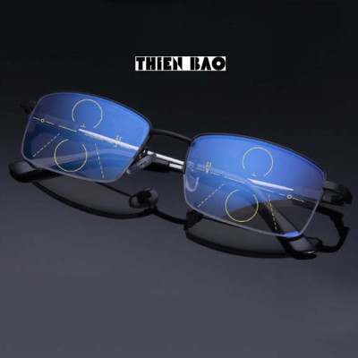 Kính lão thị, viễn thị càng hợp kim titan siêu dẻo xẻ cước KVM367 loại I sáng rõ chuẩn độ, đeo rất êm ái