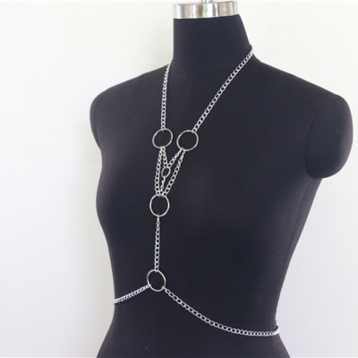 Body chain chuỗi xích titan body kết hợp thắt lưng và vòng cổ cá tính nổi bật