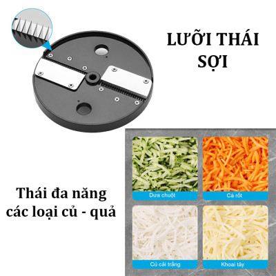 Máy Thái Rau Củ Quả Septree ANS-A5 Thương Hiệu Mỹ Công Suất Lớn 600W, Khay Chứa 7L, Năng Suất Cắt 300kg/giờ, Lát Cắt Mịn, Nhập Khẩu - BẢO HÀNH 1 NĂM, HÀNG NHẬP KHẨU