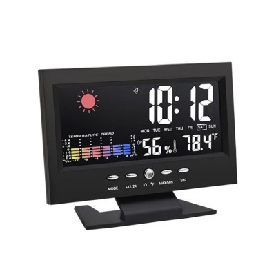 Đồng Hồ LED Để Bàn Báo Thức Cảm Biến Âm Thanh, Màn Hình LCD Có Báo Nhiệt Độ & Lịch Siêu Tiện Lợi – Đẹp, Độc, Dễ Dùng