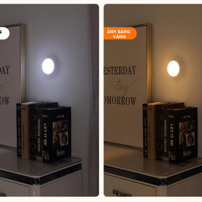 Đèn LED cảm ứng, cảm biến thông minh không dây, Pin sạc, nhận diện người có nam châm gắn tường xoay 360 độ làm đèn học, cho phòng ngủ, nhà vệ sinh, cho tủ quần áo, cầu thang, ban công, hành lang - MH2011