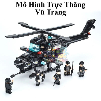 Đồ chơi lắp ráp SWAT 8 trong 3 – Biến hình xe quân sự, robot, trực thăng – 820 chi tiết – 51 mô hình sáng tạo – Quà cho bé trai 6+