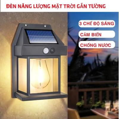 Bộ 2 Đèn Cảm Biến Năng Lượng Mặt Trời – Gắn Trụ Cổng, Tường Rào Trang Trí Cao Cấp