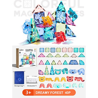 Đồ Chơi Xếp Hình Nam Châm Cầu Vồng Đa Sắc Mideer Colorful Magnetic Tiles