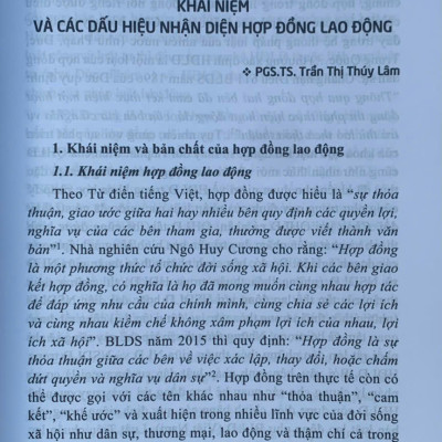 Hợp đồng trong lĩnh vực lao động