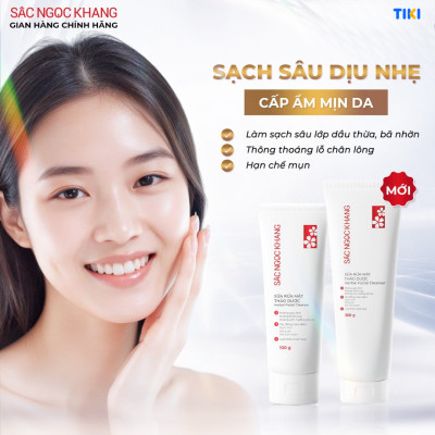 Combo 2 tuýp Sữa rửa mặt Sắc Ngọc Khang 100g giúp làm sạch bã nhờn, bụi bẩn cho da