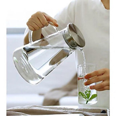 Bình nước thuỷ tinh siêu chịu nhiệt 400 độ C cao cấp 1,4 lít 