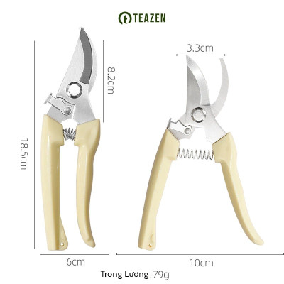 Kéo cắt cành siêu sắc bén lưỡi thép không rỉ tay cầm lò xo cộng lực chắc chắn có chốt an toàn - miếng lót chuột