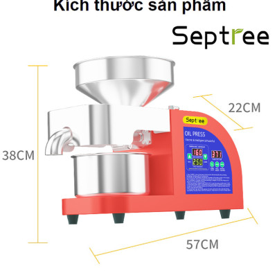Máy ép dầu ăn thực vật chuyên nghiệp nâng cấp hoàn toàn mới thương hiệu Mỹ cao cấp Septree X10 - Hàng chính hãng (BH 1 NĂM)