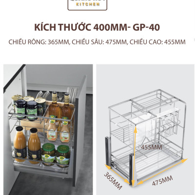 Giá để dao thớt gia vị sơn nano bảo hành han gỉ 10 năm