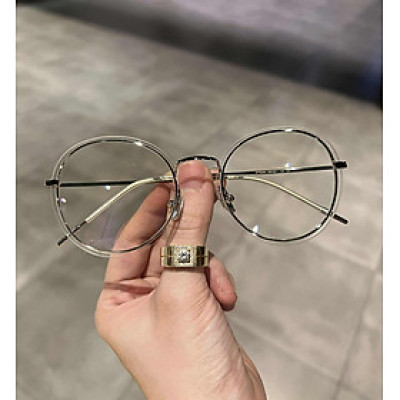 Kính Mắt tròn trong suốt gọng nhẹ không viền