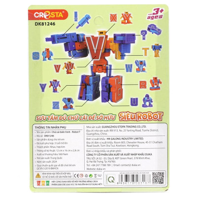 Đồ Chơi Lắp Ráp Biến Hình Robot Chữ Cái T - Cresta DK81246