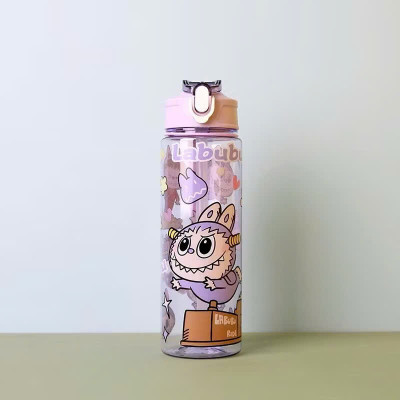 Bình Nước Học Sinh 750ml Hoạt Hình LABUBU Dễ Thương, Bình Đựng Nước Có Ống Hút Cho Bé - HÀNG CHÍNH HÃNG MINIIN