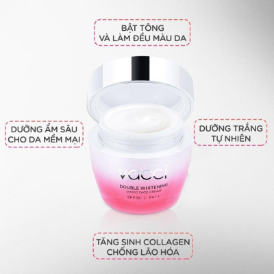 Kem Face Dưỡng Trắng Và Nâng Tông Da Mặt VACCI SPF36 PA++ - Làm Trắng - Chống Lão Hóa