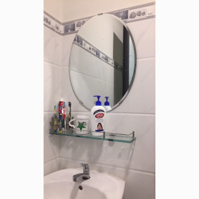 Gương tròn viền thoi KG103 nhà tắm tráng bạc cao cấp loại tốt, bao ko bể vỡ, kiếng cường lực 5mm - Hàng chính hãng