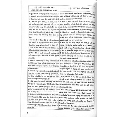 So sánh Luật Đất đai năm 2024 với Luật Đất đai năm 2013 (sửa đổi, bổ sung năm 2018)