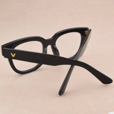 Kính UNac Mắt Vuông To Gọng Nhựa Acetate Bản Lề Chấu Vàng Hồng Kong Fullbox Phụ Kiện