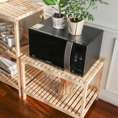 KỆ ĐỂ LÒ VI SÓNG 2 TẦNG MÀU TỰ NHIÊN - OVER RACK 2F NATURAL
