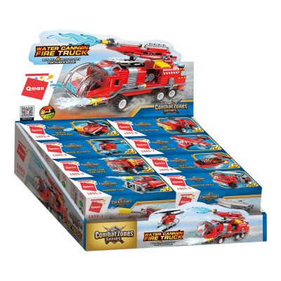 Hộp 8 bộ đồ chơi lắp ráp Biệt đội cứu hỏa vòi rồng 8in1 Qman 1805 (313 chi tiết)