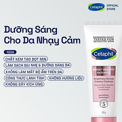 Sữa rửa mặt làm sáng da Cetaphil Bright Healthy Radiance Creamy Cleanser 100g