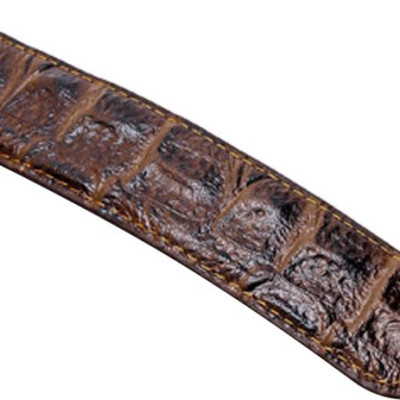 Thắt Lưng Nam Vân Cá Sấu Huy Hoàng HT4118 (120 x 3.5 cm) - Nâu