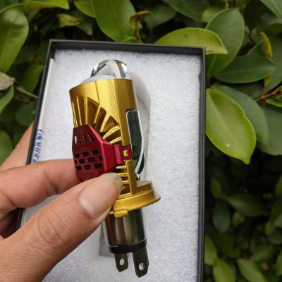 Đèn Pha LED 40W Bi Cầu Siêu Sáng Cho Ô Tô, Xe Máy 12V-80V – Mẫu Mới, Pha LAZE, Lắp Được Tất Cả Các Loại Xe