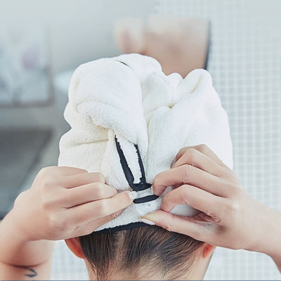 Combo 2 Khăn Ủ Tóc_Quấn Tóc_Trùm Tóc Sau Tắm Giúp Tóc Gọn Gàng Và Nhanh Khô Với Chữ Thêu