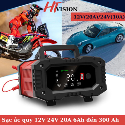 FOXSUR Sạc Bình 12V-24V Nhật Bản: 7 Giai Đoạn Thông Minh, 300A , ĐÈN TRANG TRÍ