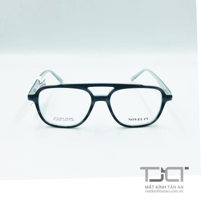 GỌNG KÍNH CẬN PHOM VUÔNG 2 CẦU UNISEX THỜI TRANG, CHÍNH HÃNG NOVELTY N22018
