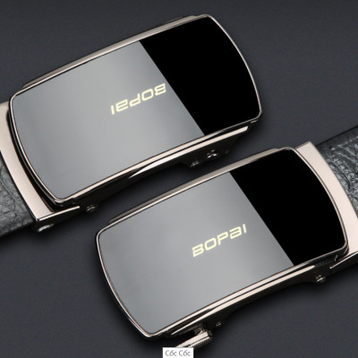 Thắt lưng nam da bò họa tiết cá sấu nguyên chất mặt khóa tự động hợp kim cao cấp phong cách mới