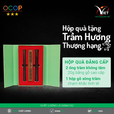 Hộp quà tặng trầm hương thượng hạng - Trầm Hương Sao Việt
