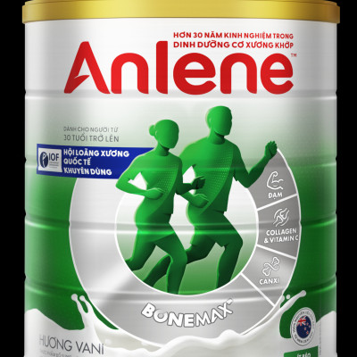 Bao bì mới - Sữa Bột Anlene Hương Vanilla (Hộp Thiếc 800g)
