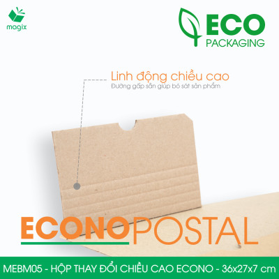 MEBM05 - 36x27x7 cm - 20 hộp carton thay đổi chiều cao siêu tiết kiệm - Hộp đóng sách, hộp gói hàng