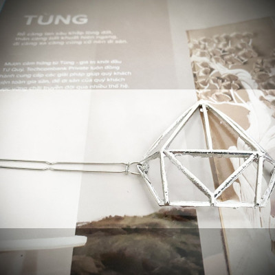 Kẹp tóc hình học kẹp tóc kim loại thời trang hàn quốc kiểu dáng đơn giản kẹp tóc hình viên kim cương