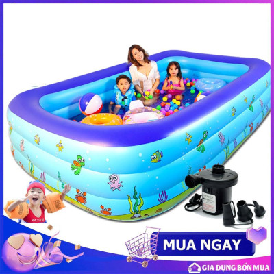 Bể bơi cho bé- Bể bơi gia đình - Bể bơi các loại, Bể bơi Phao Cho bé - Bể bơi Bằng Phao Trẻ em Kích Thước Lớn