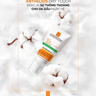 Kem Chống Nắng Không Màu Kiểm Soát Dầu La Roche-Posay Anthelios XL Dry Touch Gel-Cream SPF 50+ UVB & UVA (50ml) - TẶNG MÓC KHÓA