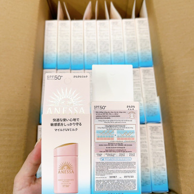 Sữa chống nắng dịu nhẹ cho da nhạy cảm Anessa Perfect UV Sunscreen Mild Milk 60ml