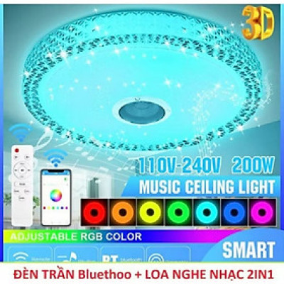 CÂY ĐÈN LED TRANG TRÍ TRẦN NHÀ SÁNG NHIỀU MÀU SẮC CỰC ĐẸP CÓ LOA NGHE NHẠC KẾT BLUETOOTH CỰC ĐẸP