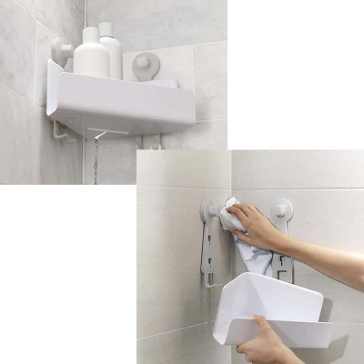 Bộ 2 Kệ Để Đồ Nhà Tắm Gắn Góc Tường Joseph Joseph 70550 EasyStore Hàng Chính Hãng