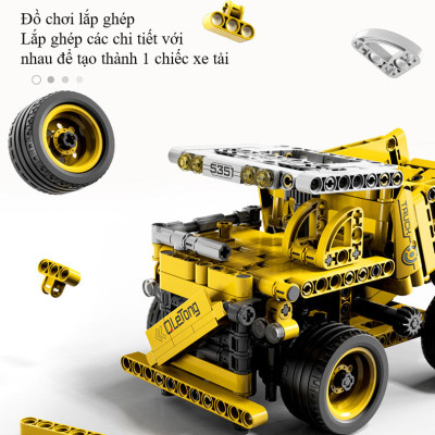 Bộ Đồ Chơi Lắp Ghép Xe Tải Với 338 Chi Tiết, Đồ Chơi Xếp Hình Cao Cấp Xe Tải, Đồ Chơi Mô Hình Xe Kỹ Thuật Công Trình Xây Dựng - Chính Hãng BABYBOSS.