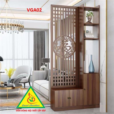 KỆ VÁCH NGĂN PHÒNG KHÁCH , NHÀ BẾP ( 1 VÁCH 1 KỆ) VGA05 - Nội thất lắp ráp Viendong Adv